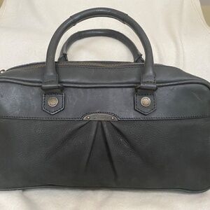 Black leather handbag by Dubarry of Ireland